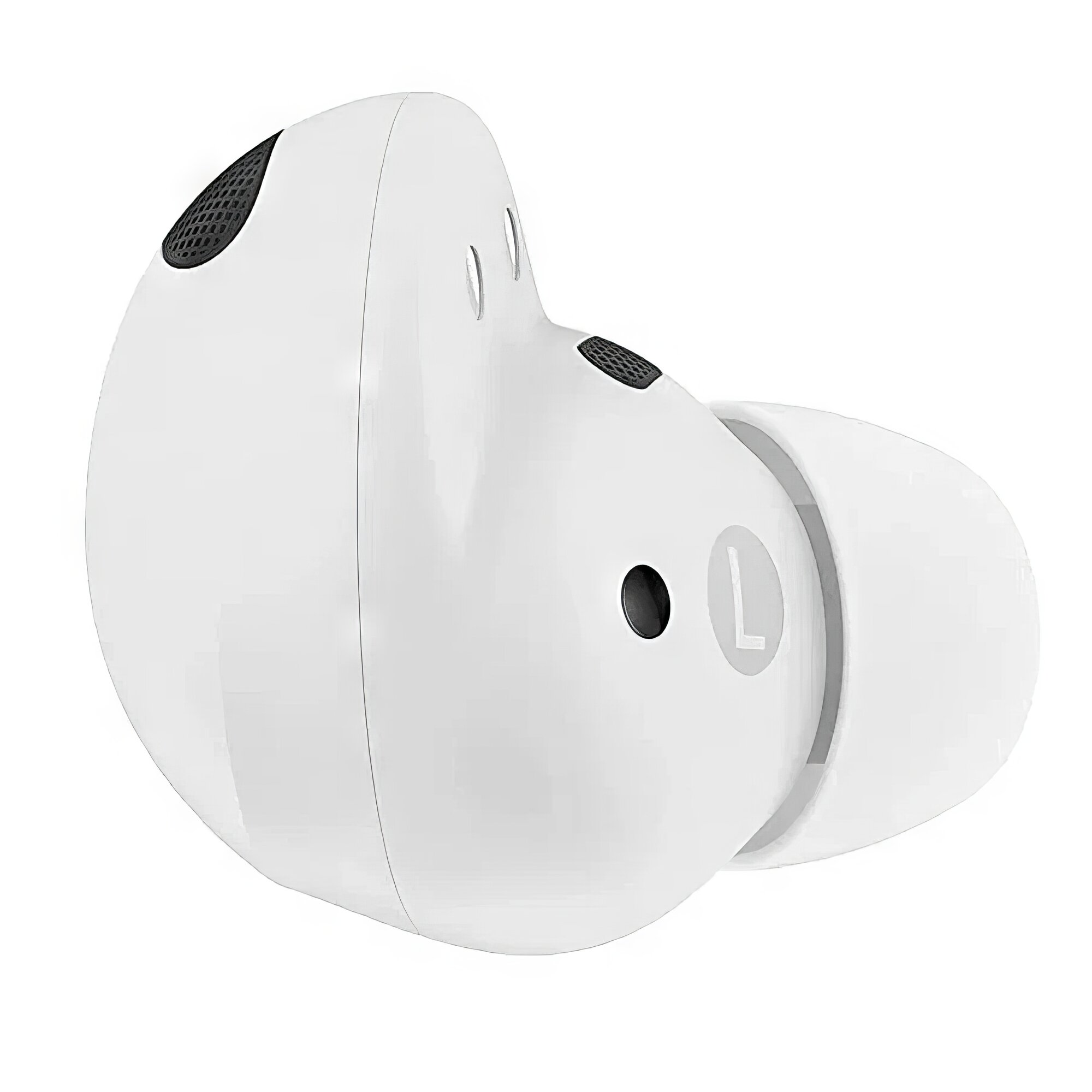Левый наушник Samsung buds 2 pro белый с амбушюрой среднего размера "M"