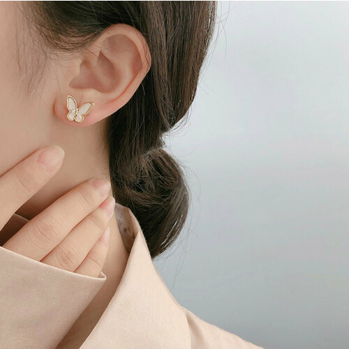 Серьги пусеты Стайл Групп, размер 5 мм, золотистый