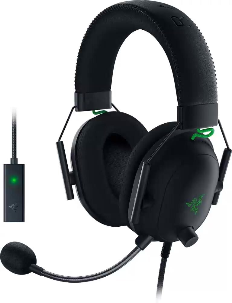 Игровая гарнитура Razer Blackshark V2 + USB Sound Card (Black), черный — фото 1