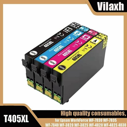 Vilaxh 405XL картридж для Epson WF-7830 WF-7835 WF-7840 WF-3820 WF-3825 WF-4820 WF-4825 4830