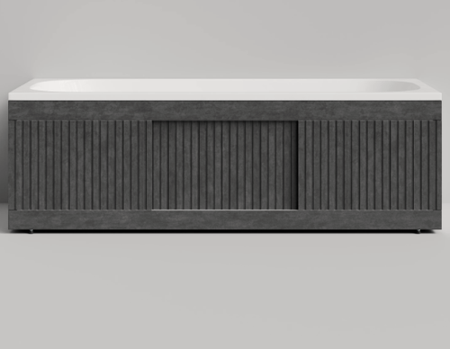 Изображение товара Экран под ванну "Рифленый", влагостойкий, рифленая поверхность, серый камень