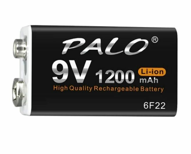 Аккумулятор Крона Palo 9V Li-ion 1200mAh Type-C