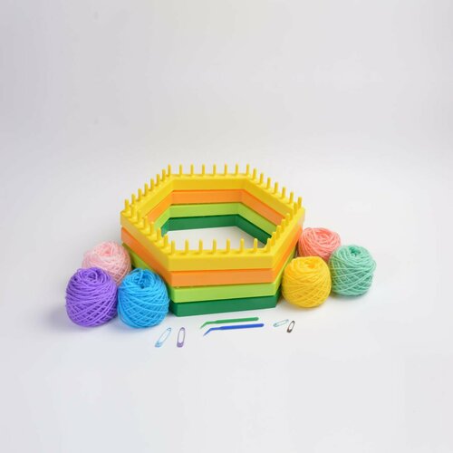 Набор рамок ДоброПлёт для плетения Солнечная полянка набор для рукоделия DIY 4 рамки 6 цветов ниток 6800₽