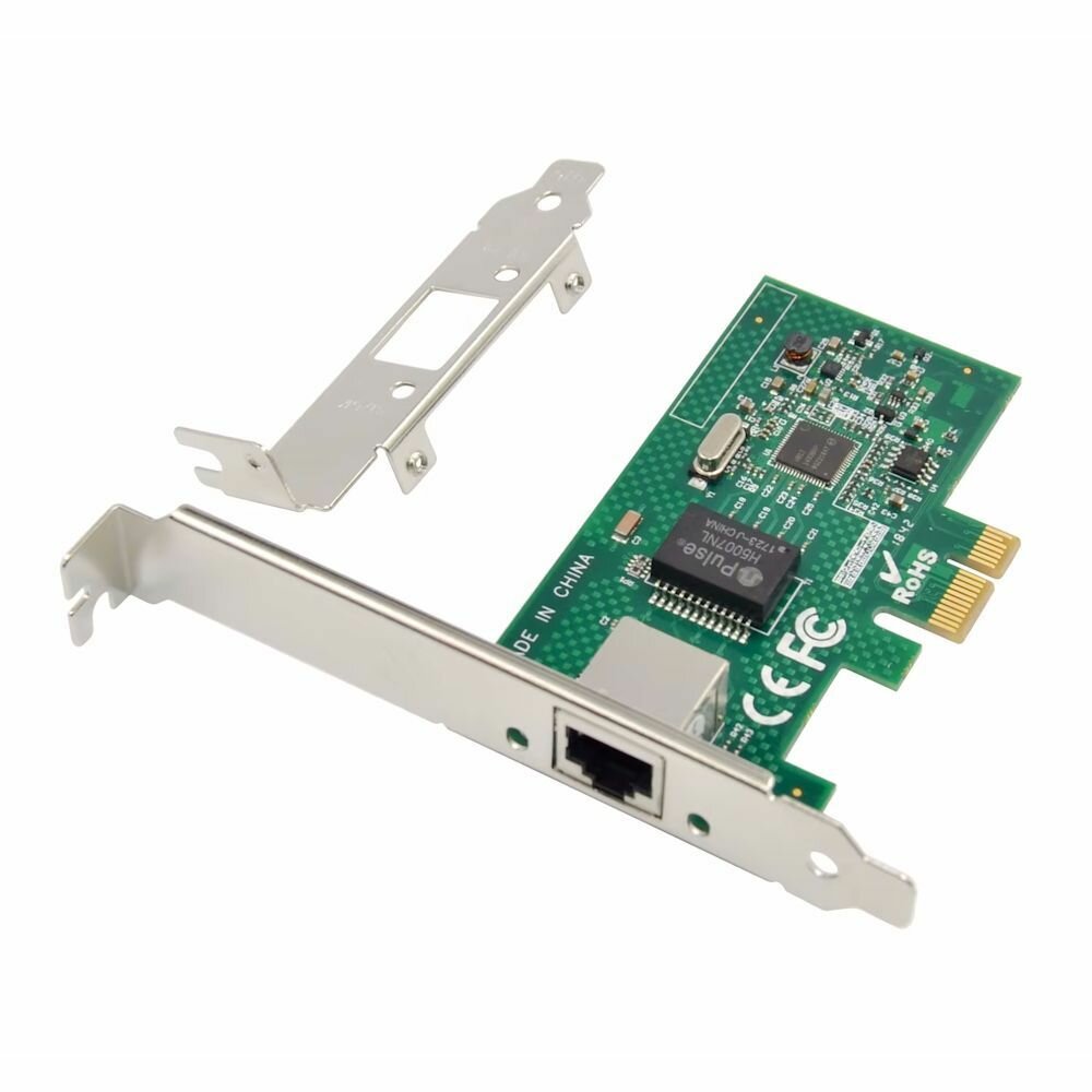Сетевая карта PCIe x1 (Intel I210AT) 1 x RJ45 Gigabit Ethernet (ORIENT XWT-INT210T1PE)