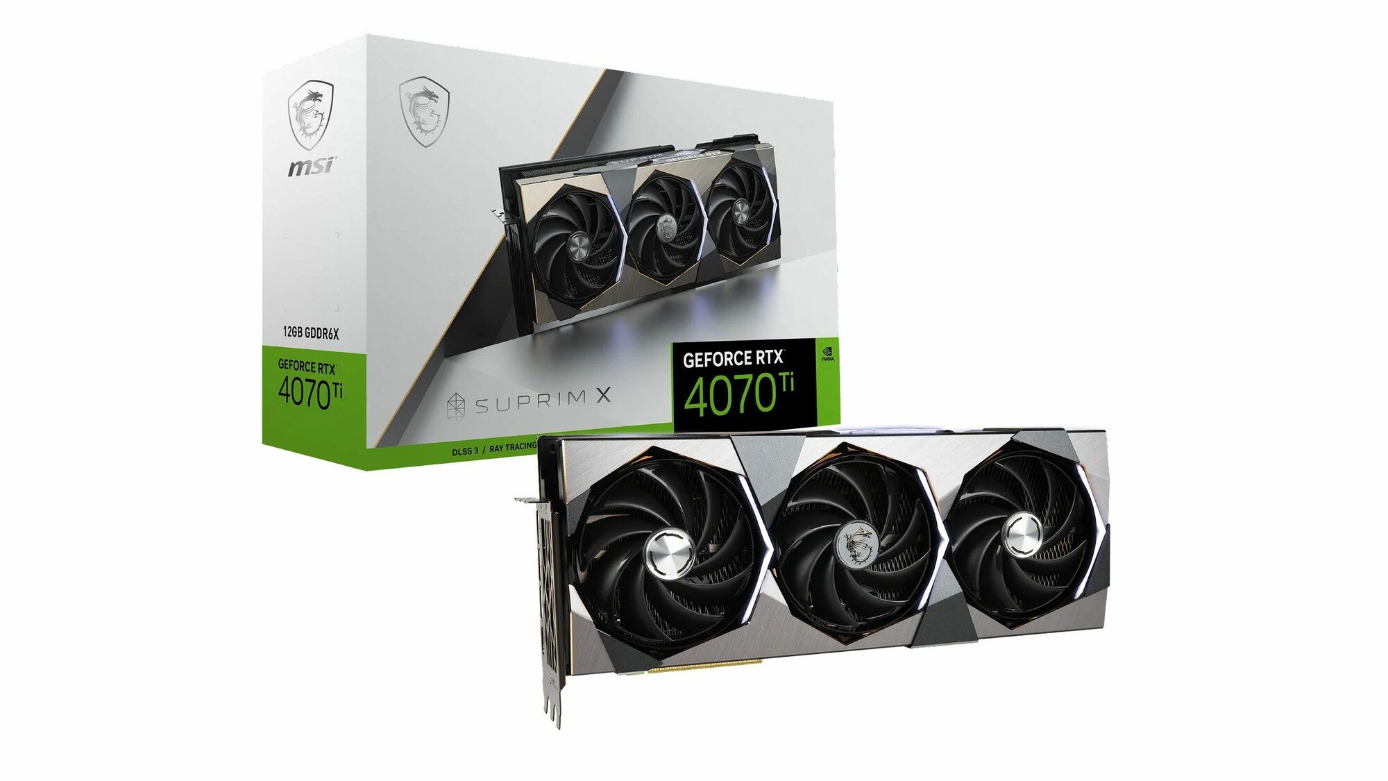 Видеокарта MSI GeForce RTX 4070Ti SUPRIM, 12Гб, GDDR6X, PCIE