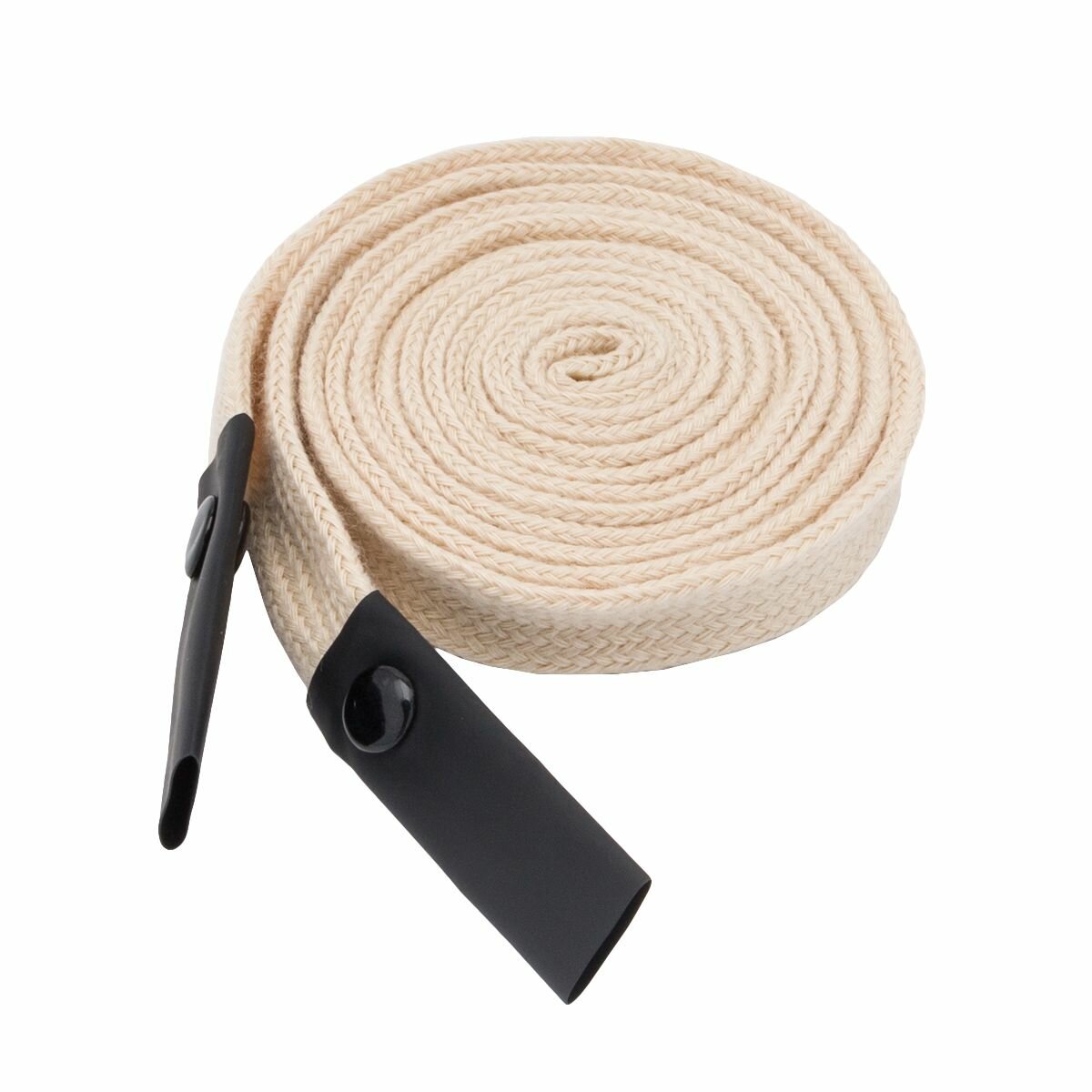 3AR2805 Шнурок декоративный плоский 12мм*135см, 1 шт/упак, цв. натуральный