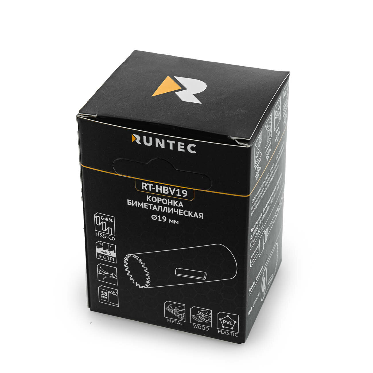 Изображение RUNTEC RT-HBV19 Коронка биметаллическая 19 мм RUNTEC BiM HSS-Co8, 4-6 TPI