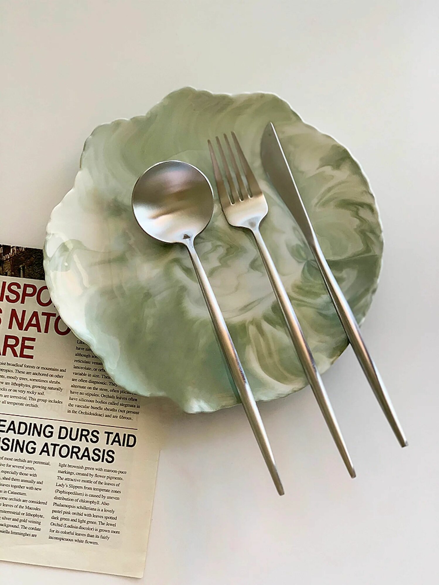 Премиальный матовый набор столовых приборов, 3 предмета, HOMYS