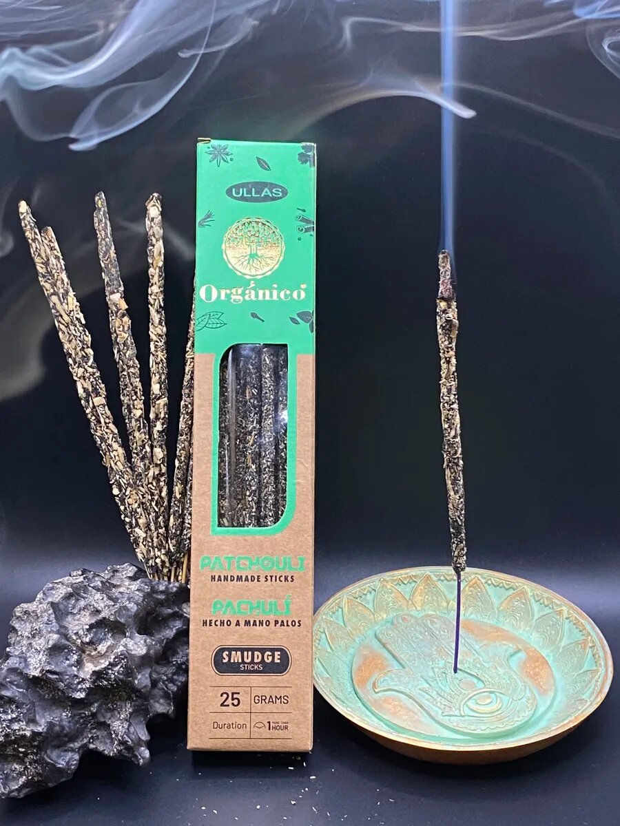 Благовония органические Patchouli , Пачули, премиум, 25 гр, Индия — фото 1