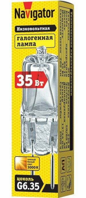 Navigator JCD GY6.35 230V 35W прозрачная NH-JCD-35-230-GY6.35-CL 94213