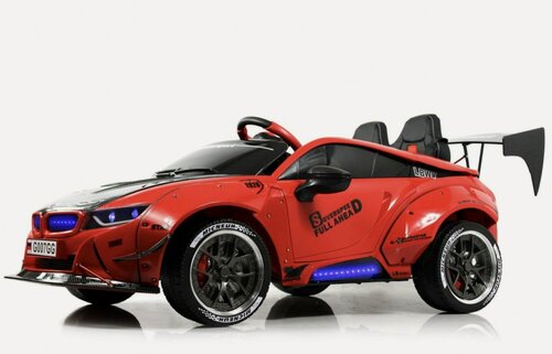 Изображение товара Детский электромобиль RiverToys BMW G007GG с дистанционным управлением, двухместный красный