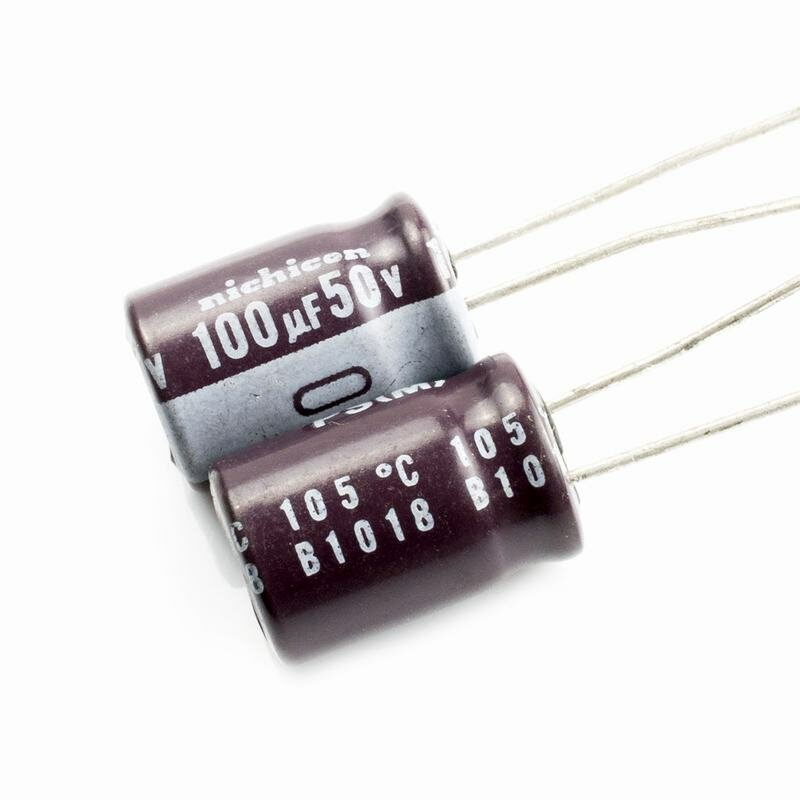 5шт. Nchicon Конденсатор электролитический 50В-220мкФ (220uF-50V, 10x13мм)