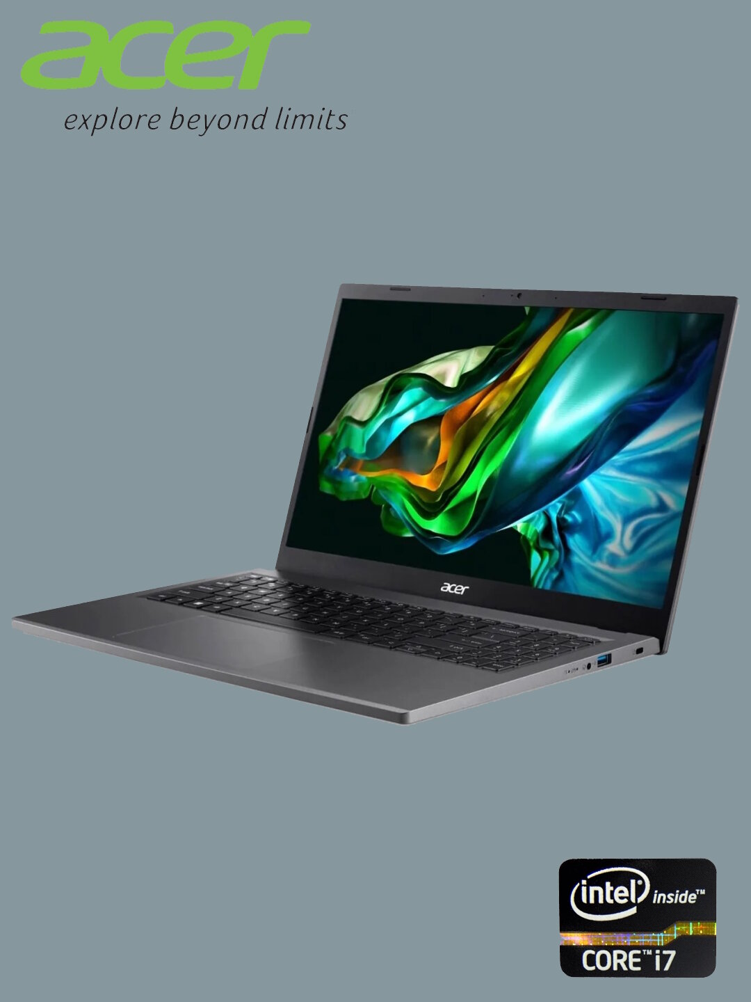 Ноутбук Acer Aspire 5 A515-58P 15.6" (1920x1080) IPS/Intel Core i7-1355U/16 ГБ LPDDR5/512 ГБ SSD/Intel Iris Xe Graphics/Без системы Серый (NX. KHJER.00B) — фото 1