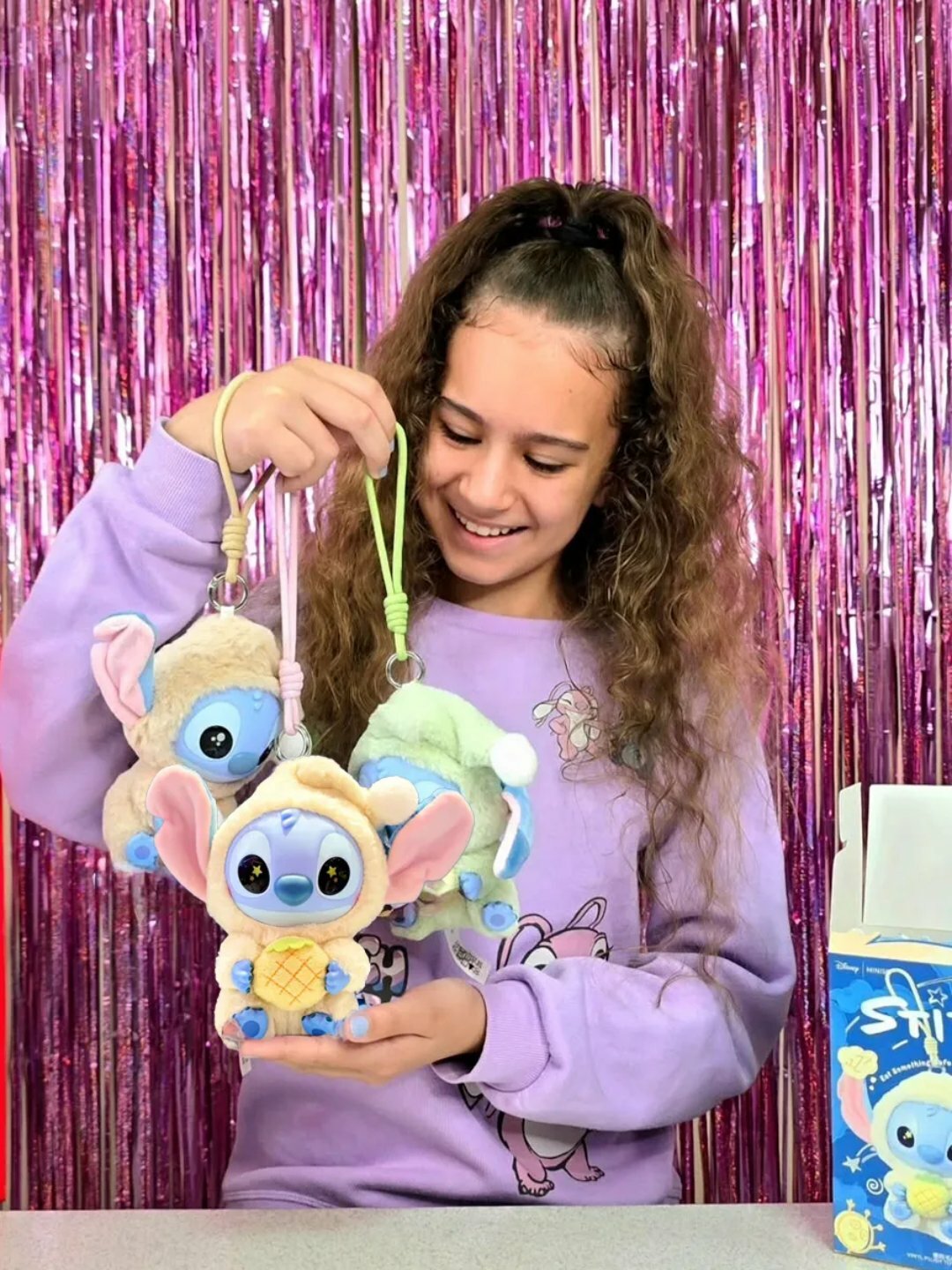 Стич, сюрприз мягкая игрушка для детей, брелок игрушка Stich и Лабубу — фото 1