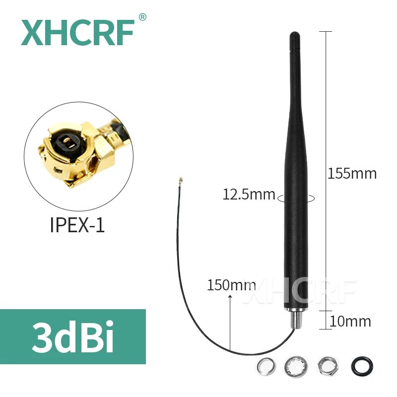 LoRa-антенна XHCRF 915 МГц черного цвета