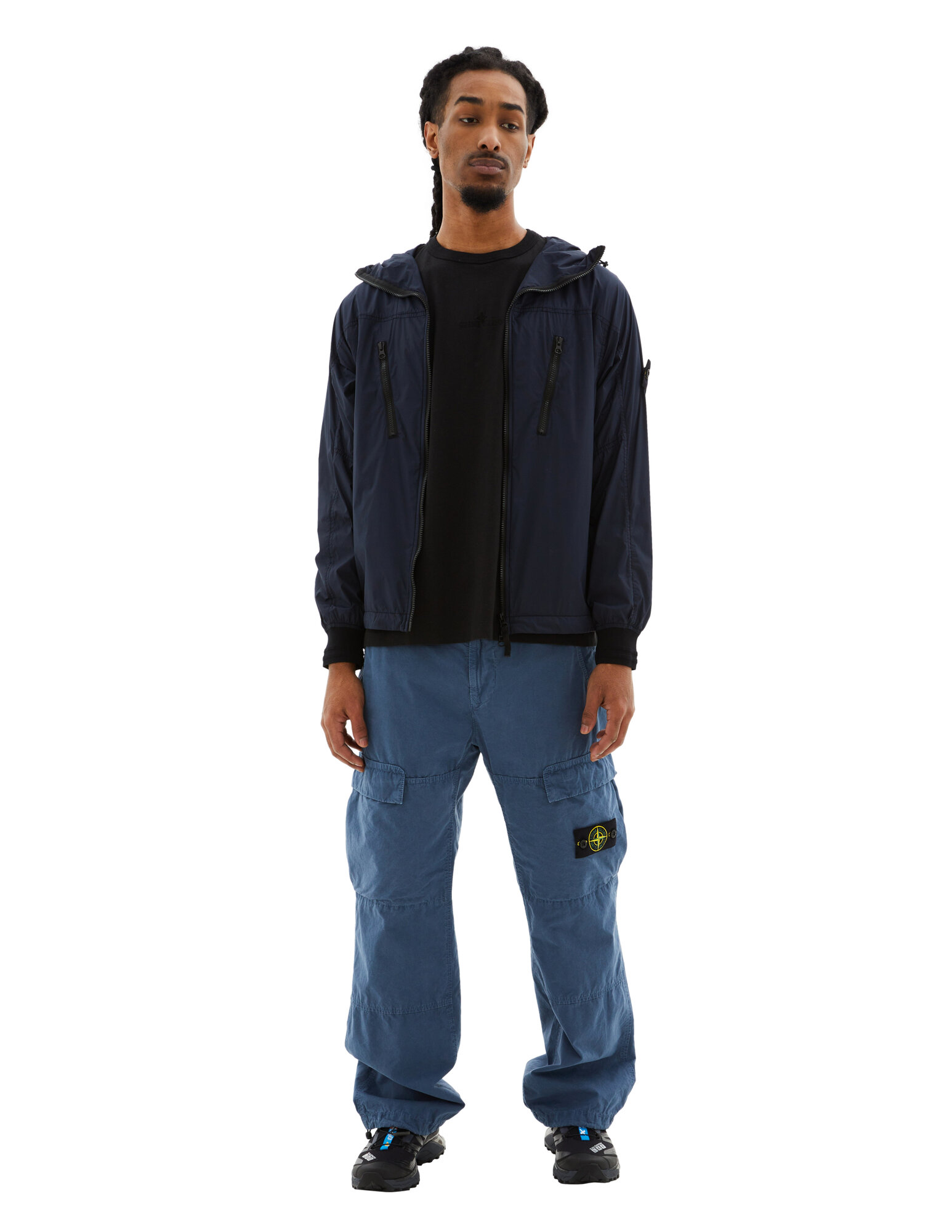 Куртка спортивная Stone Island, размер L, темно-синий