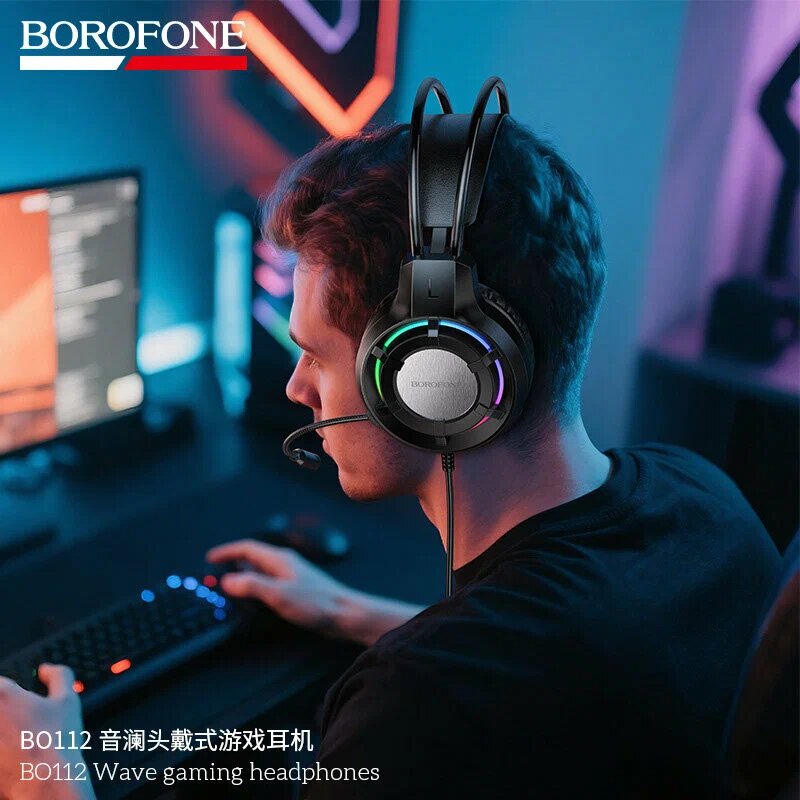 Игровая гарнитура Borofone BO112, с объемным звуком, 50мм динамики, для ПК и ноутбука — фото 1