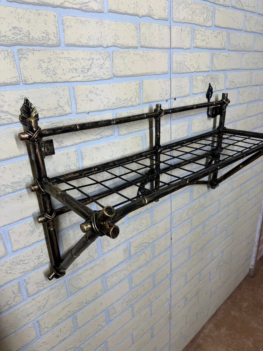 Вешалка настенная, кованая, Студия кованой мебели Нива, цвет черный/бронзовый