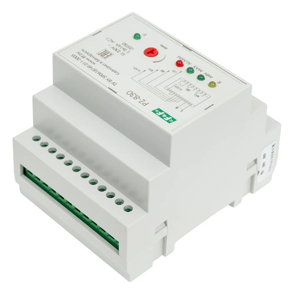Трехуровневое реле уровня жидкости Евроавтоматика F&F PZ-830 (без датчиков) контроль аварийного уровня, 4 модуля — фото 1