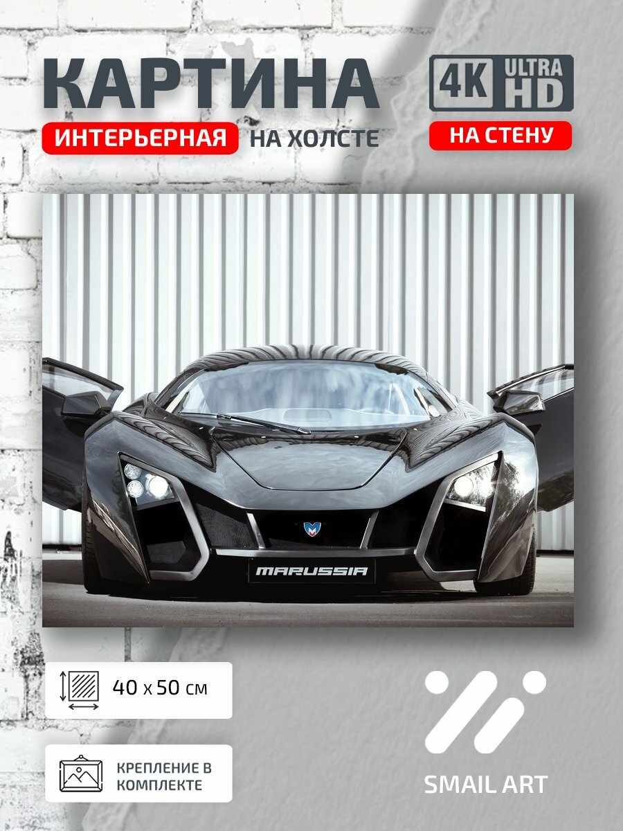 Картина на холсте интерьерная 40 на 50 на стену Маруся Car для кабинета авто дизайн декор