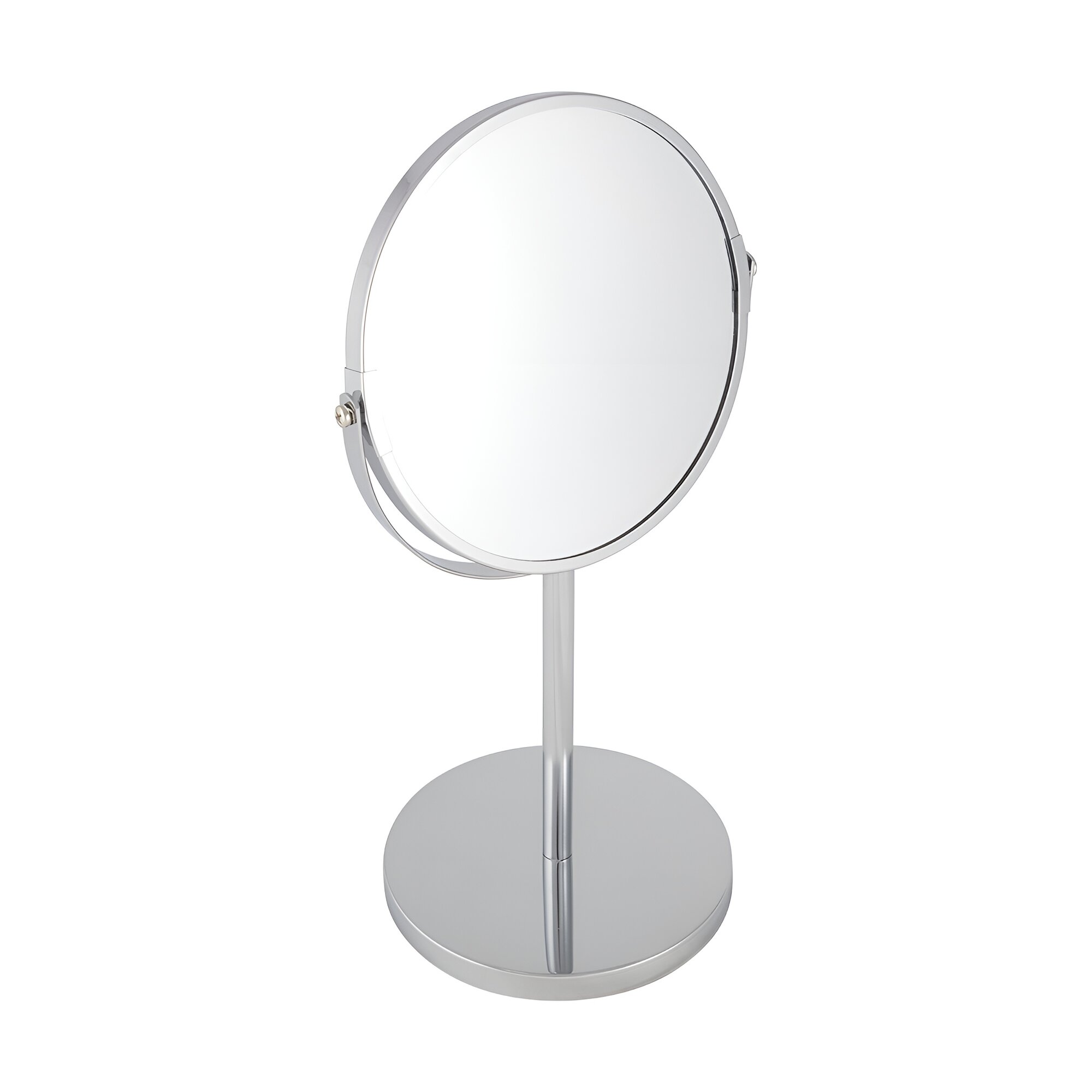 Зеркало косметическое двустороннее Рыжий кот M-1605 на ножке d 17 см