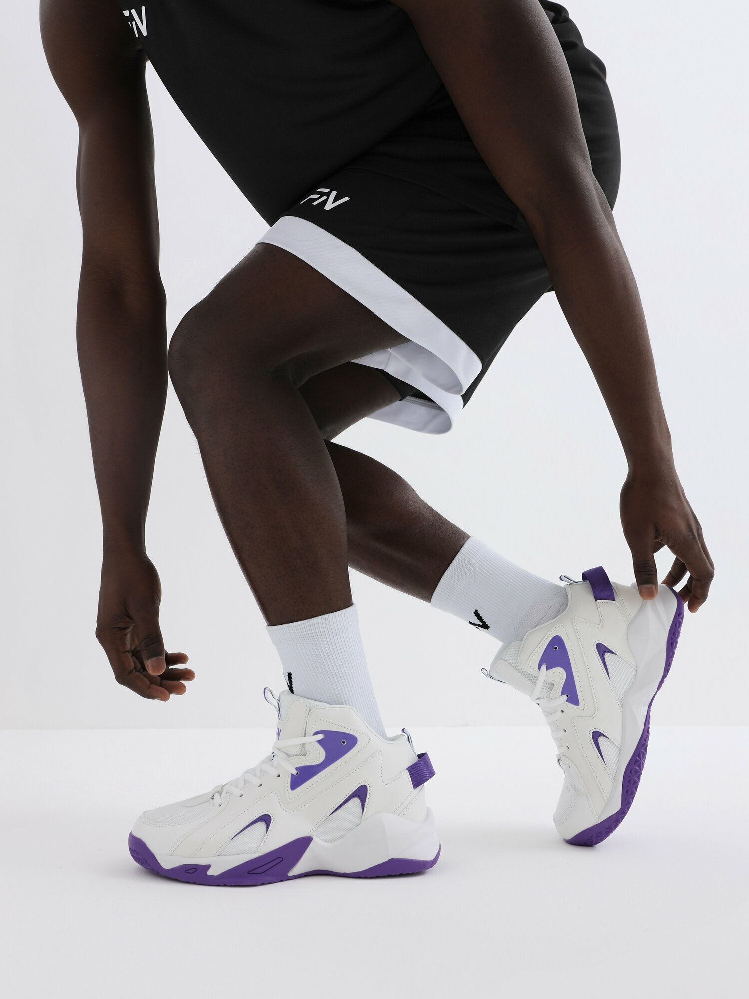 Кроссовки FN Impact, баскетбольные кроссовки, полнота F (EU)/ на среднюю стопу, размер 45, белый — фото 1