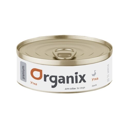 Влажный корм для собак ORGANIX Premium, утка 1 уп. х 24 шт. х 100 г влажный корм для собак brit утка 1 уп х 14 шт х 100 г для