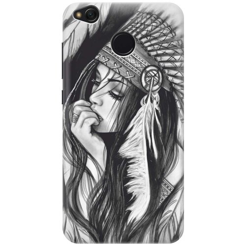 фото Re:paчехол - накладка artcolor для xiaomi redmi 4x с принтом "эскиз девушки"