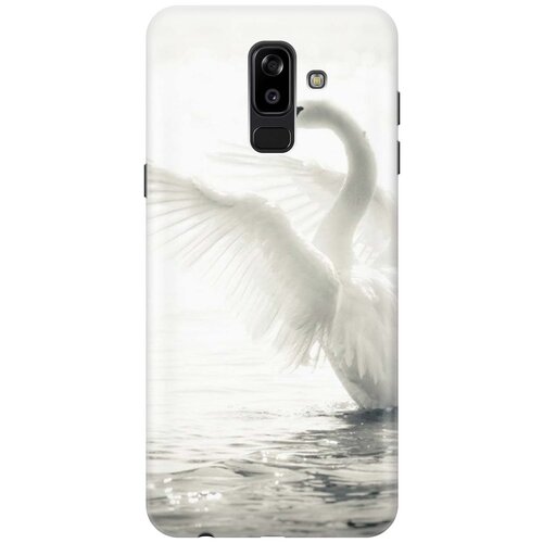 фото Gosso ультратонкий силиконовый чехол-накладка для samsung galaxy j8 (2018) с принтом "лебедь"