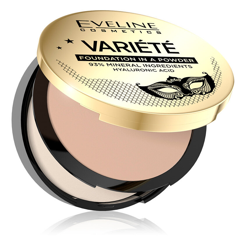 Пудра компактная для лица `EVELINE` VARIETE минеральная тон 13 beige