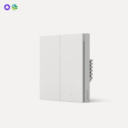 Изображение товара Умный выключатель Aqara H1 EU (без нейтрали, 2 клавиши)