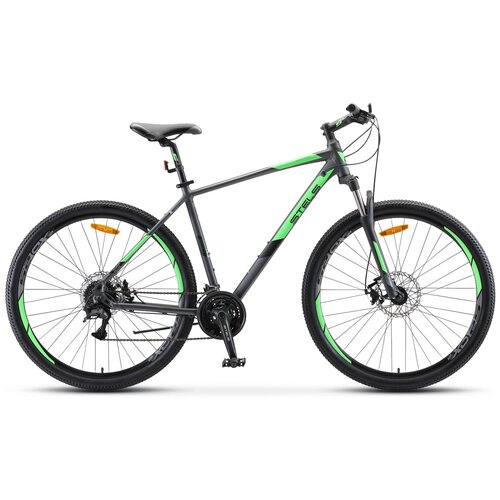 Горный (MTB) велосипед STELS Navigator 920 MD 29 V010 (2020) антрацитовый/зелёный 16.5