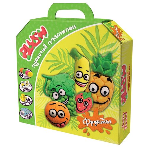 Пушистый пластилин Plush, Набор Фрукты