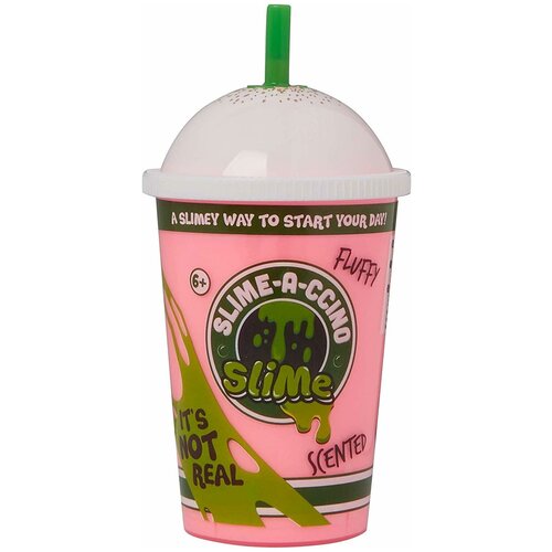 Слайм Junfa Жвачка для рук &quotSlime-a-ccino" Молочный коктейль, цвет розовый ST26