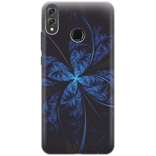 фото Re:paчехол - накладка artcolor для honor 8x с принтом "темно-синяя абстракция"