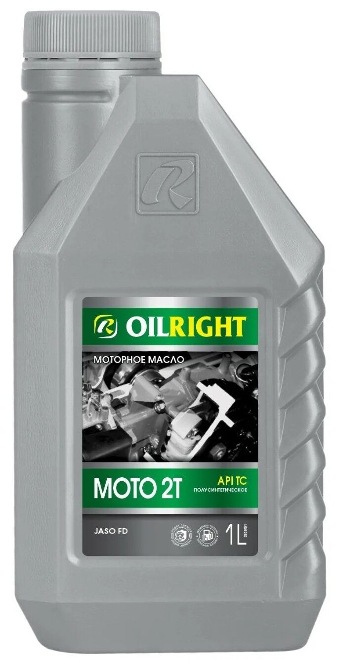 Масло моторное полусинтетическое Oilright Мото 2T API TС, 1 л 9568572 .