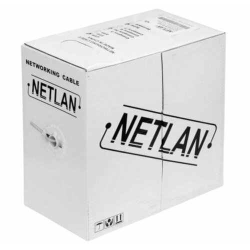 Кабель витая пара NETLAN EC-UU004-5E-PVC-GY Cat.5e, Медь (Cu, copper) Indoor / 10 метров