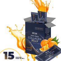 PP Lab Collagen / Натуральный коллаген желе с витаминами и гиалуроновой кислотой, 15 саше, вкус "Апельсин", для суставов, кожи, волос