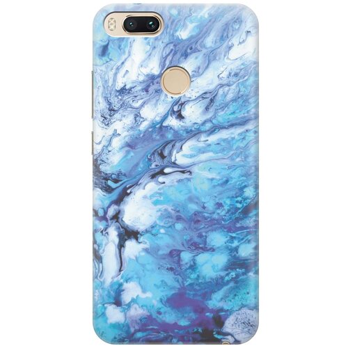 фото Re:paчехол - накладка artcolor для xiaomi mi a1 с принтом "синий мрамор"