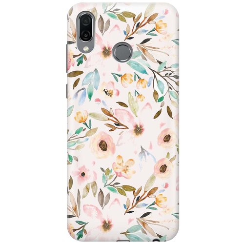 фото Re:pa накладка transparent для huawei honor play с принтом "розовая нежность"