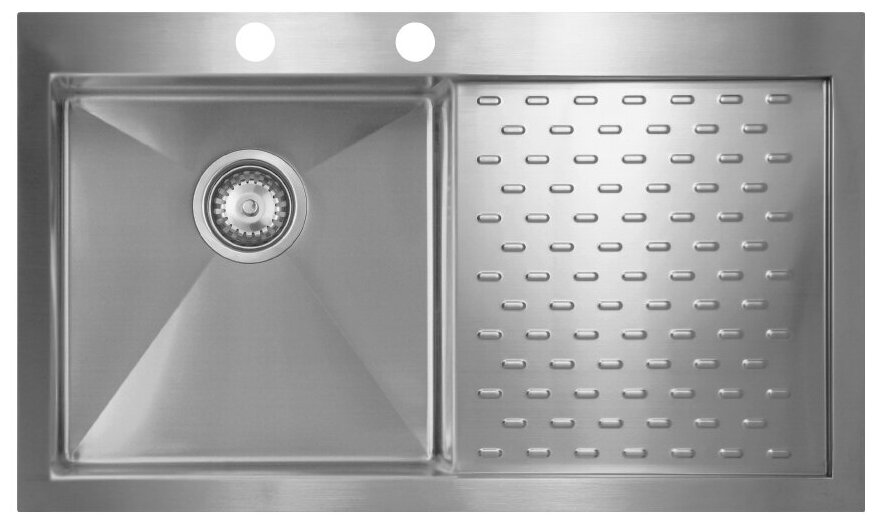 Кухонная мойка Seaman ECO Marino SMV-860PR, вентиль-автомат Нержавеющая сталь