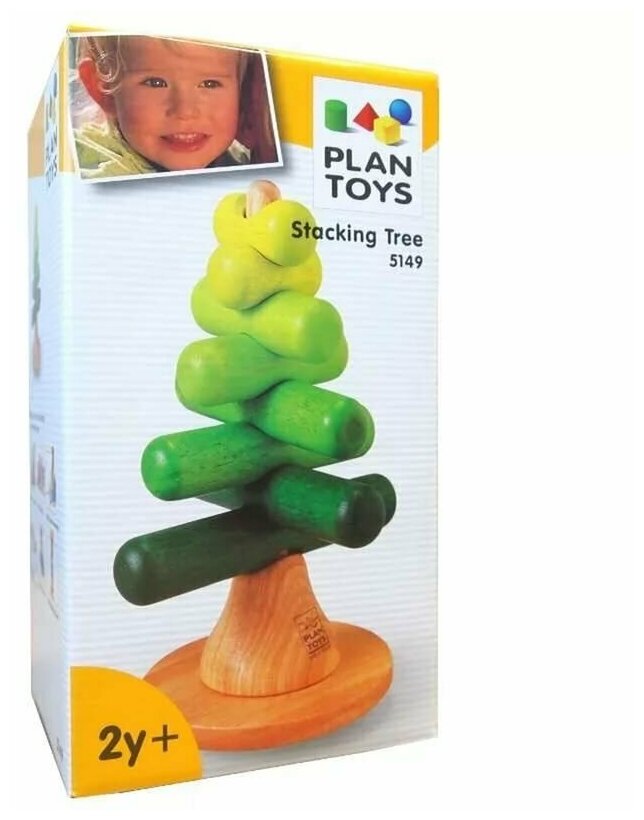 Игрушка из дерева Plan Toys, Пирамидка-Дерево - фото №3