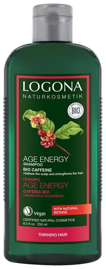 Logona шампунь Age energy Bio-coffein, 250 мл