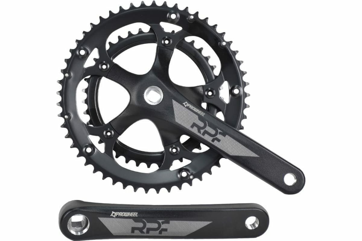 PROWHEEL RPF-421N 39/53T, 175 мм, под квадрат, черный HQ-0012754 - двойной комплект зубьев