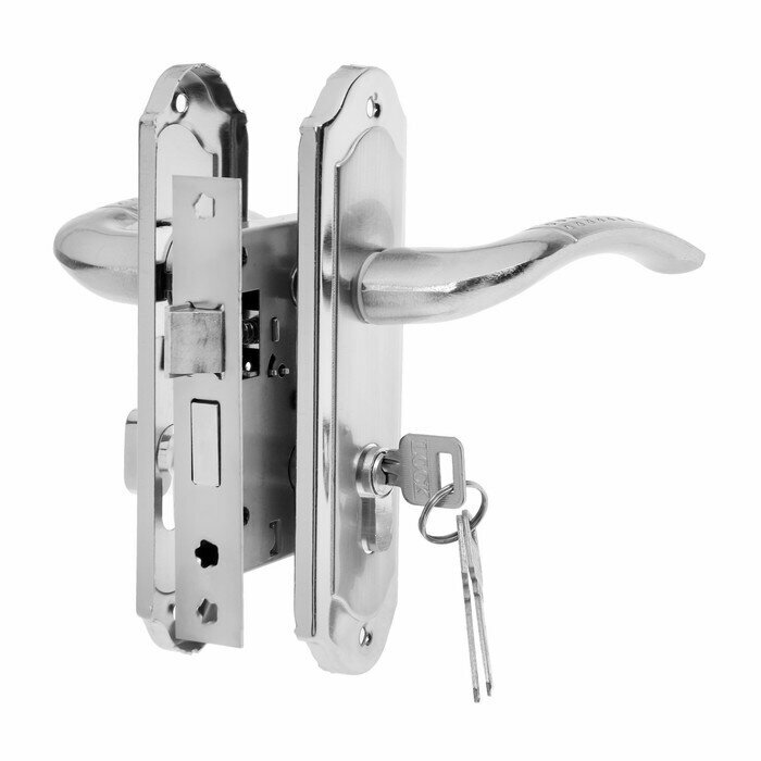 Замок врезной LOCKLAND RD001 с ручкой 3 ключа цвет хром