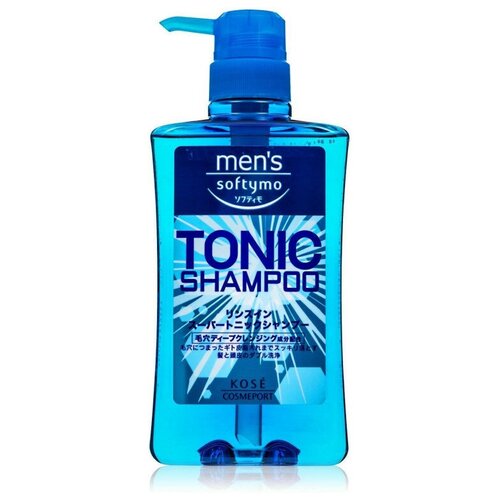 Шампунь для мужчин тонизирующий Mens Softymo Tonic Shampoo с цитрусовым ароматом мягкая упаковка KOSE, 400мл