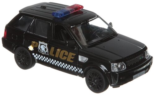 Полицейский автомобиль RMZ City Land Rover Range Rover Sport (554007P) 1:36, 16.5 см, черный