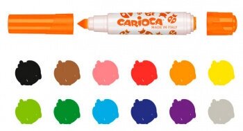 Фломастеры Carioca Stamp Markers 6 цв. - фото №10