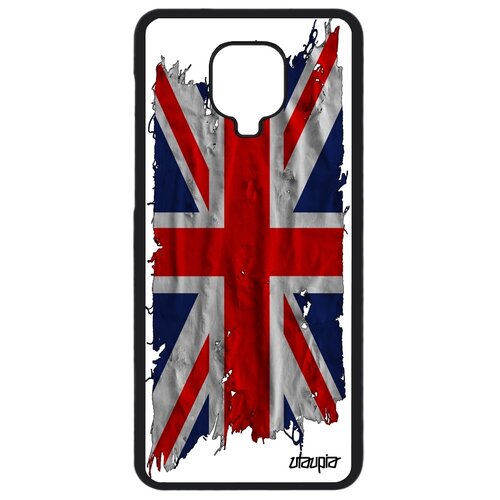 фото Чехол на телефон redmi note 9 pro, "флаг английский на ткани" страна государственный utaupia
