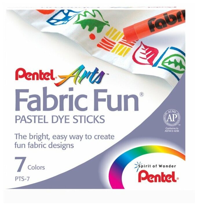 Пастель "Pentel" для ткани FabricFun Pastels 7 цв. PTS2-7